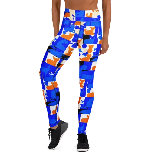 Blue Prowl on a Yoga Leggings
