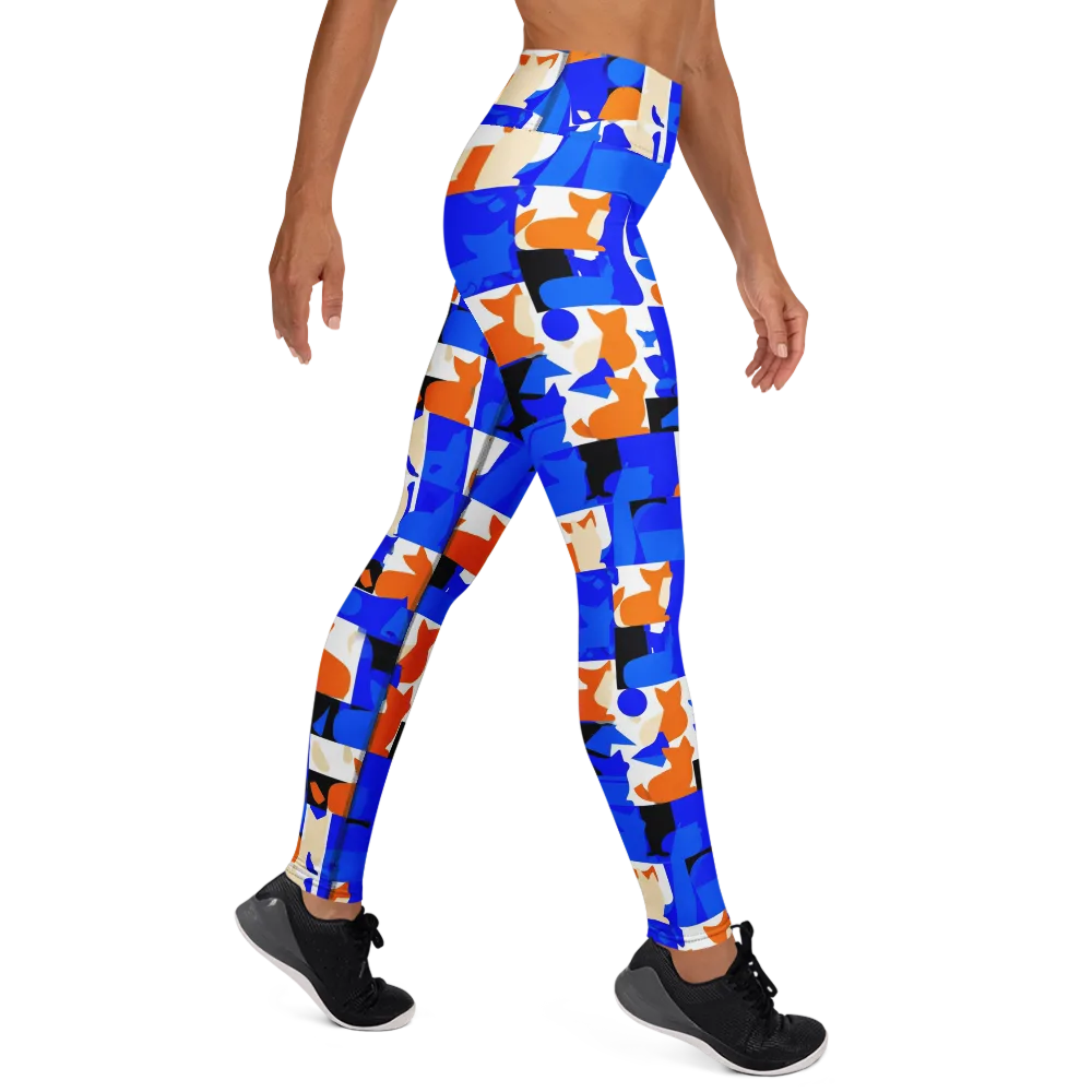 Blue Prowl on Yoga Leggings — Right