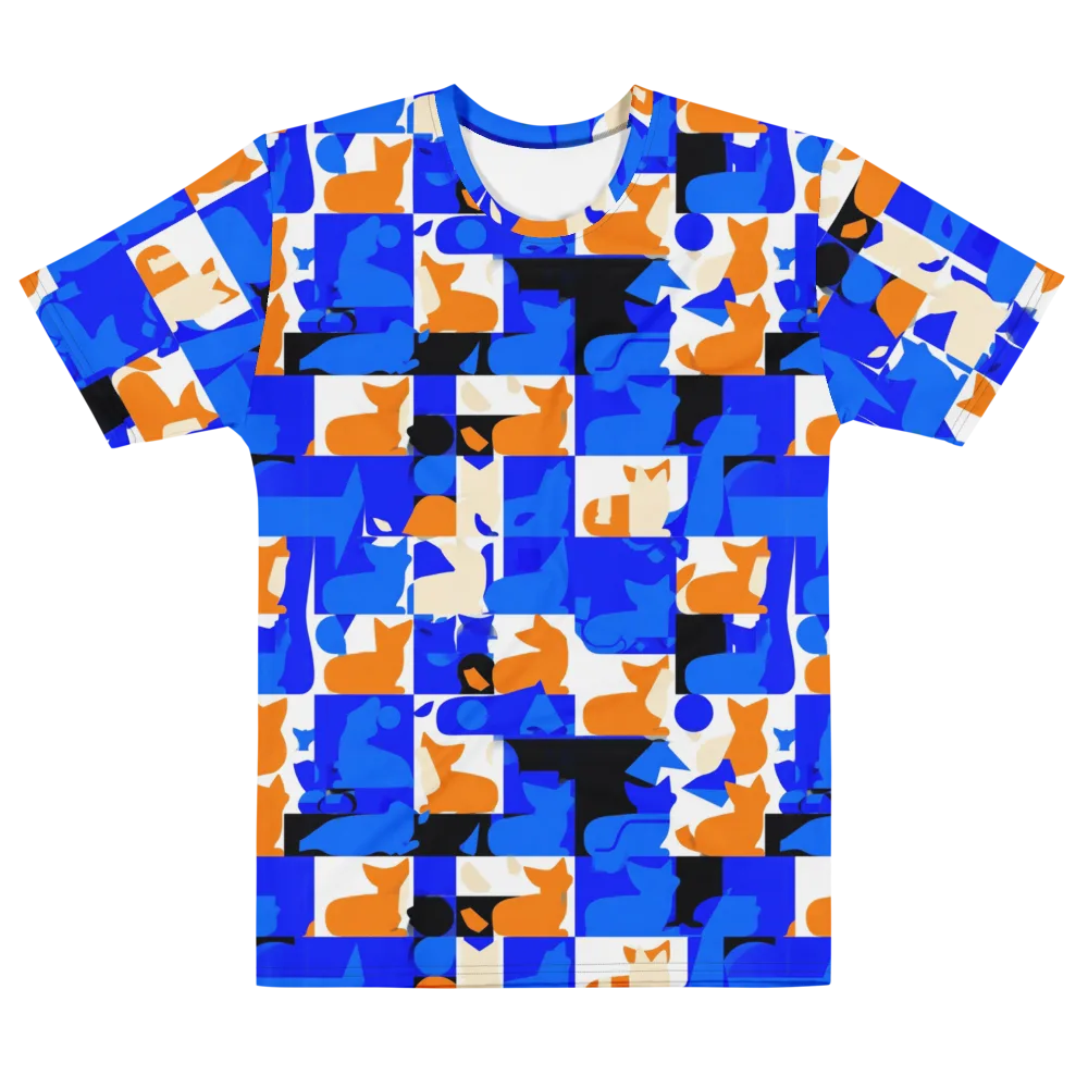 Blue Prowl on Men's Cotton Crew Neck T-Shirt — Front
