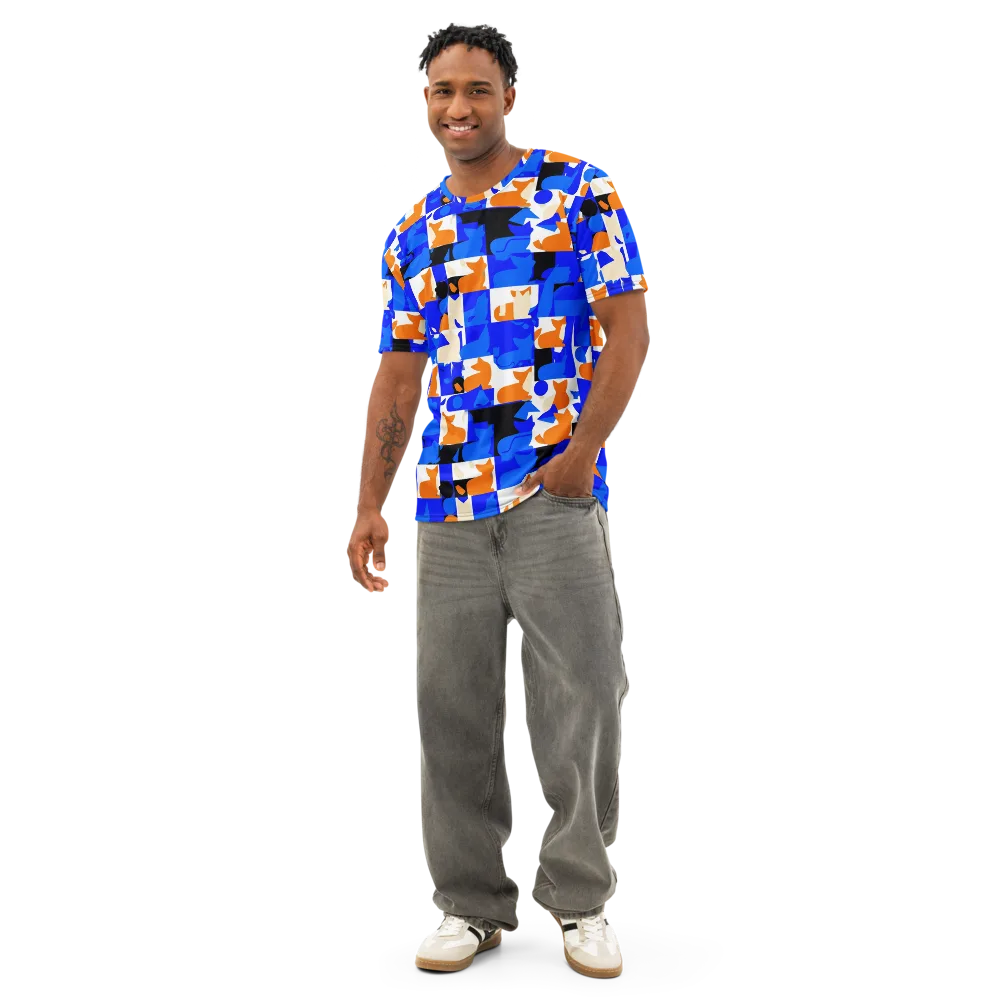 Blue Prowl on Men's Cotton Crew Neck T-Shirt — Front