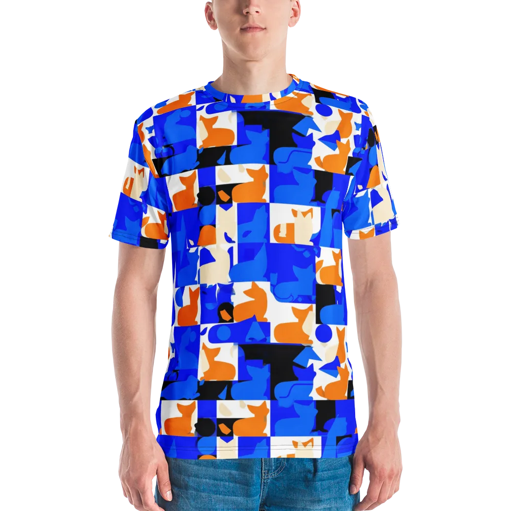 Blue Prowl on Men's Crew Neck T-Shirt — Front