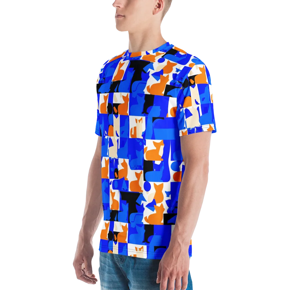 Blue Prowl on Men's Crew Neck T-Shirt — Left