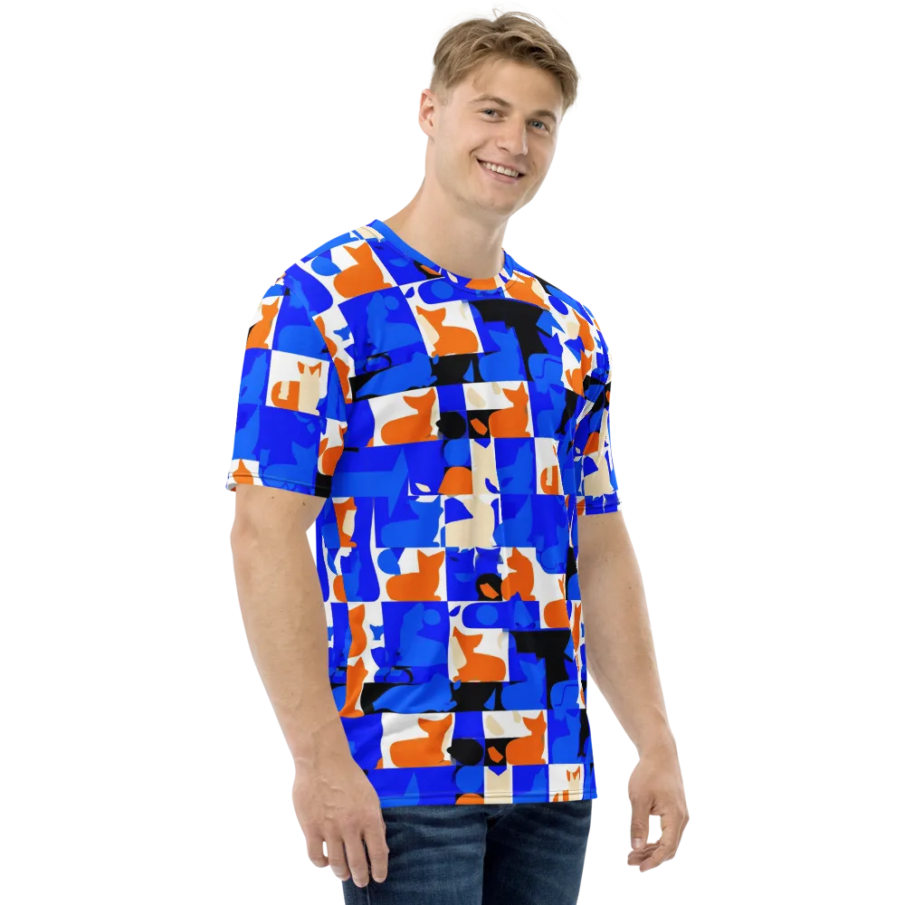 Blue Prowl on Men's Crew Neck T-Shirt — Right