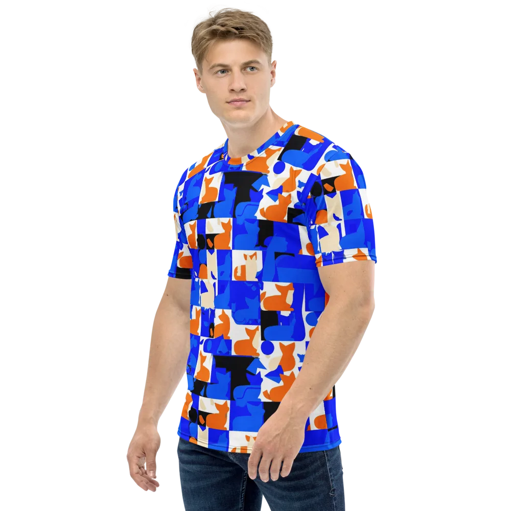 Blue Prowl on Men's Crew Neck T-Shirt — Left