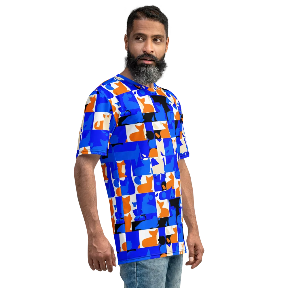 Blue Prowl on Men's Crew Neck T-Shirt — Right