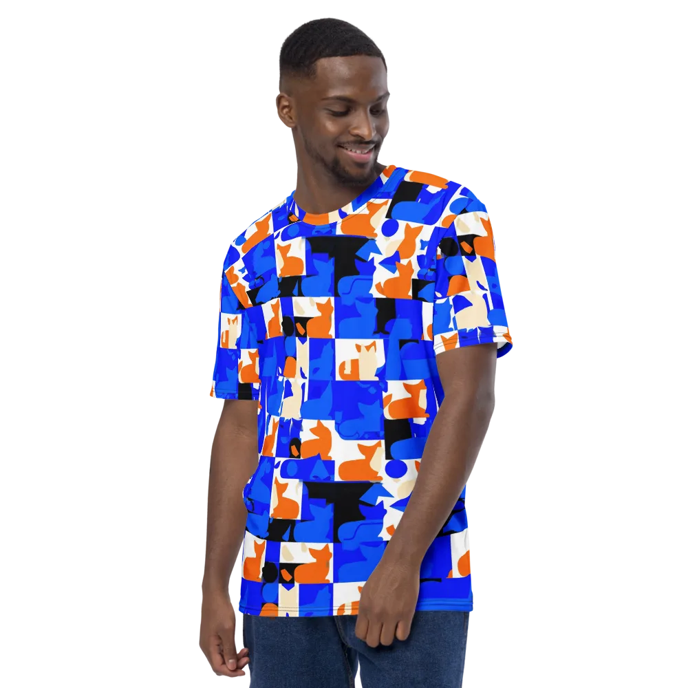 Blue Prowl on Men's Crew Neck T-Shirt — Left