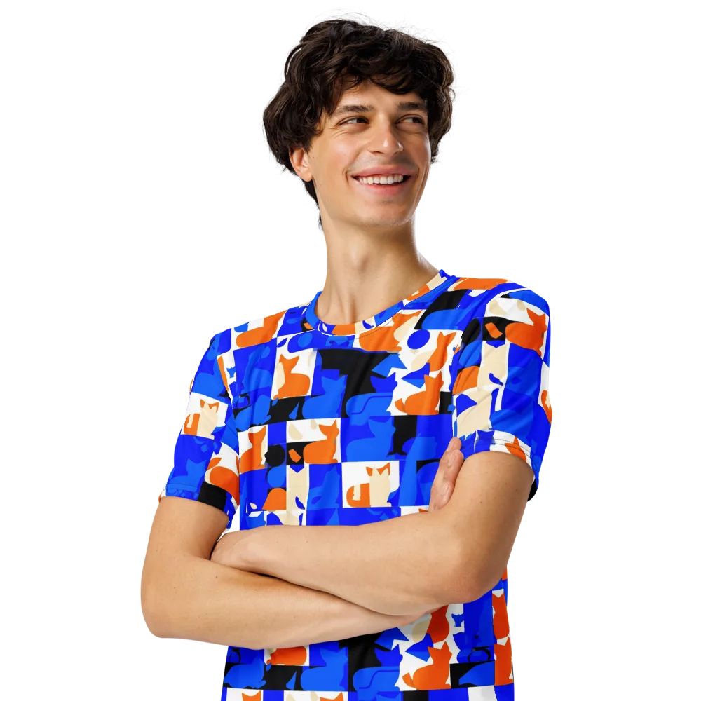 Blue Prowl on Men's Crew Neck T-Shirt — Left Front
