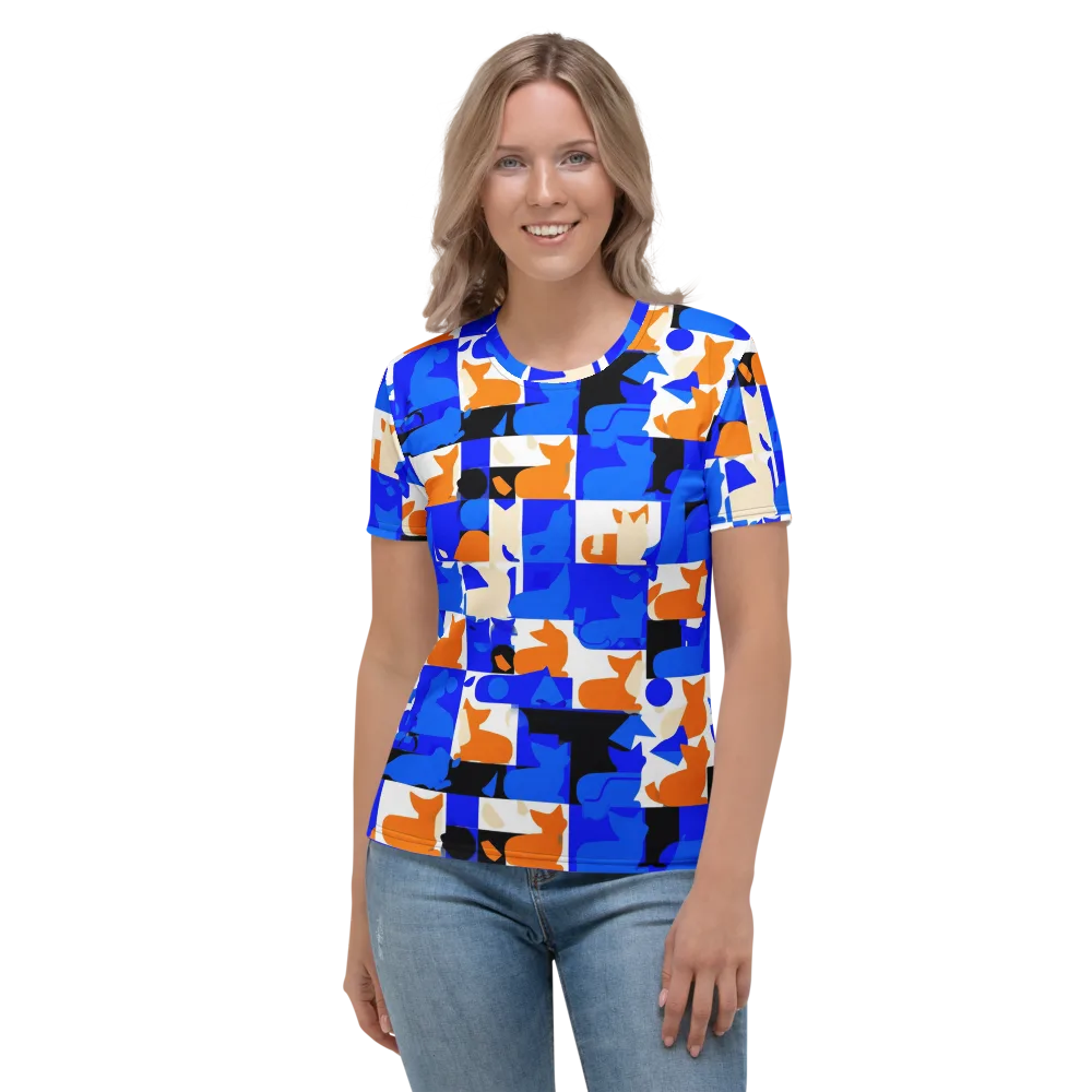 Blue Prowl on Women's Crew Neck T-Shirt — Front