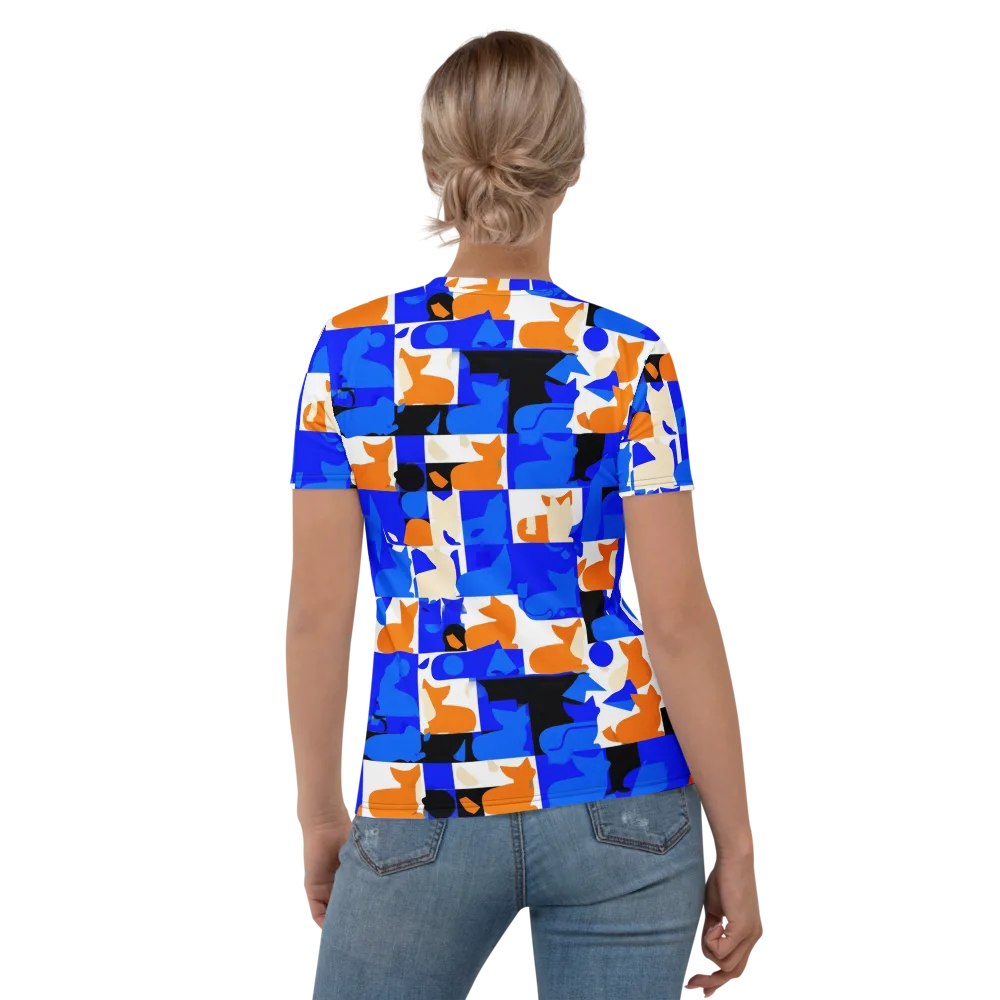 Blue Prowl on Women's Crew Neck T-Shirt — Back