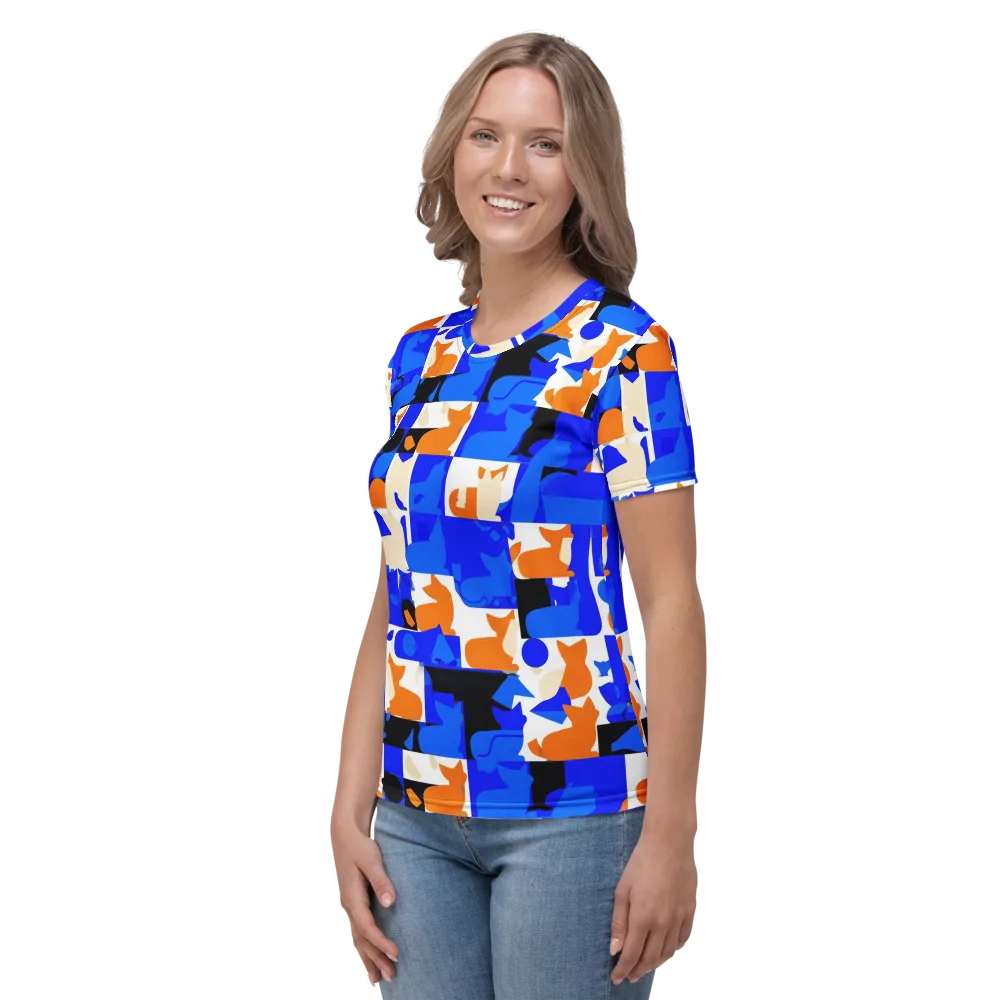 Blue Prowl on Women's Crew Neck T-Shirt — Left