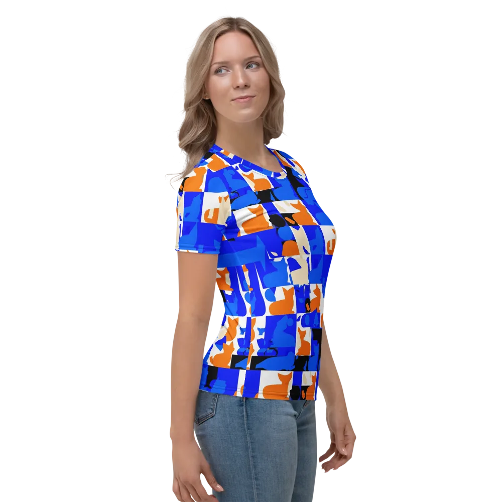 Blue Prowl on Women's Crew Neck T-Shirt — Right