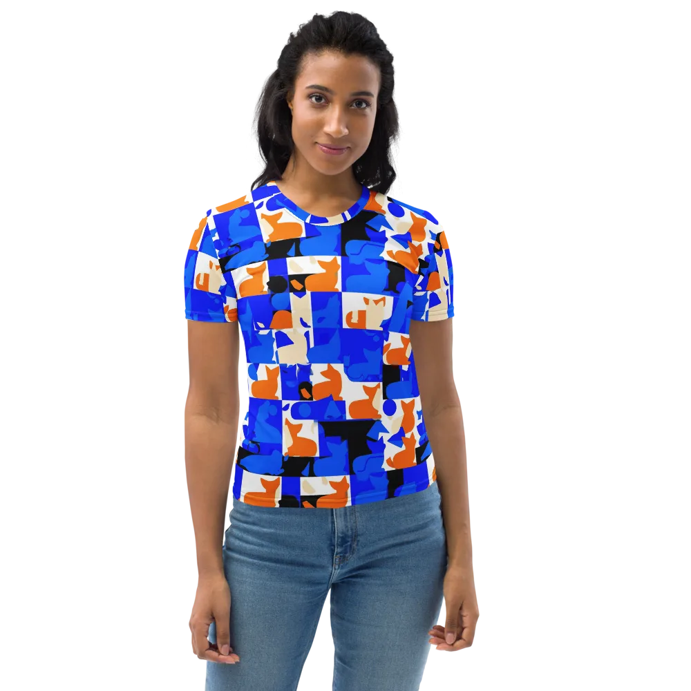 Blue Prowl on Women's Crew Neck T-Shirt — Front