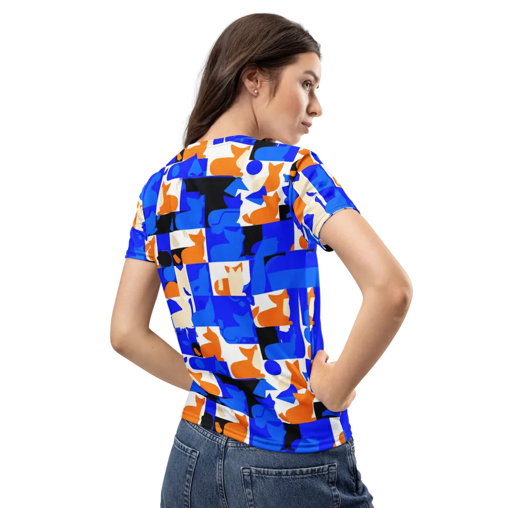 Blue Prowl on Women's Crew Neck T-Shirt — Back