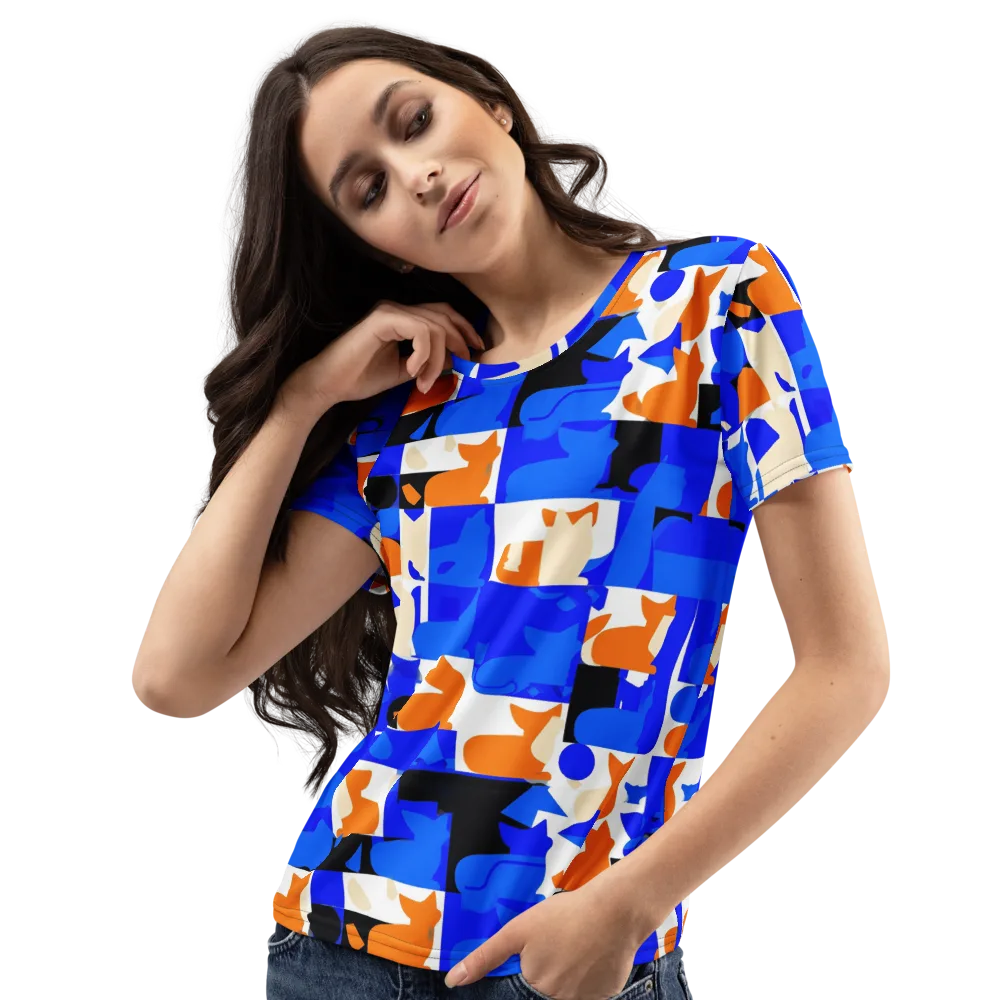 Blue Prowl on Women's Crew Neck T-Shirt — Left Front