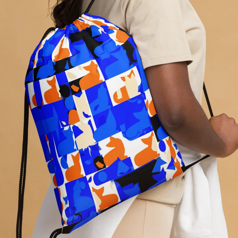 Blue Prowl on Drawstring Bag — Front