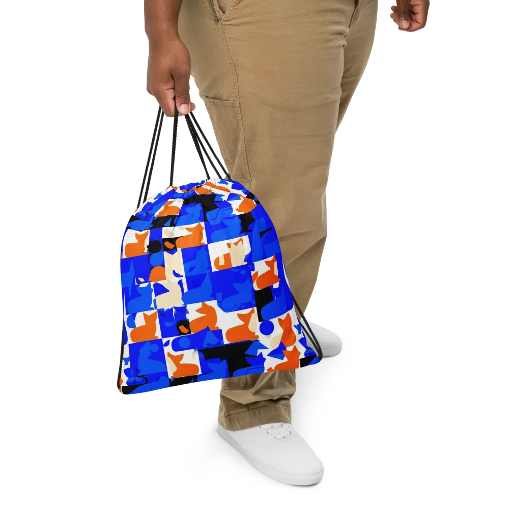 Blue Prowl on Drawstring Bag — Front