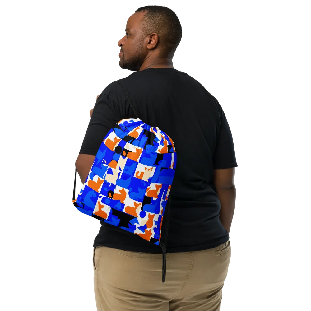 Blue Prowl on Drawstring Bag — Front