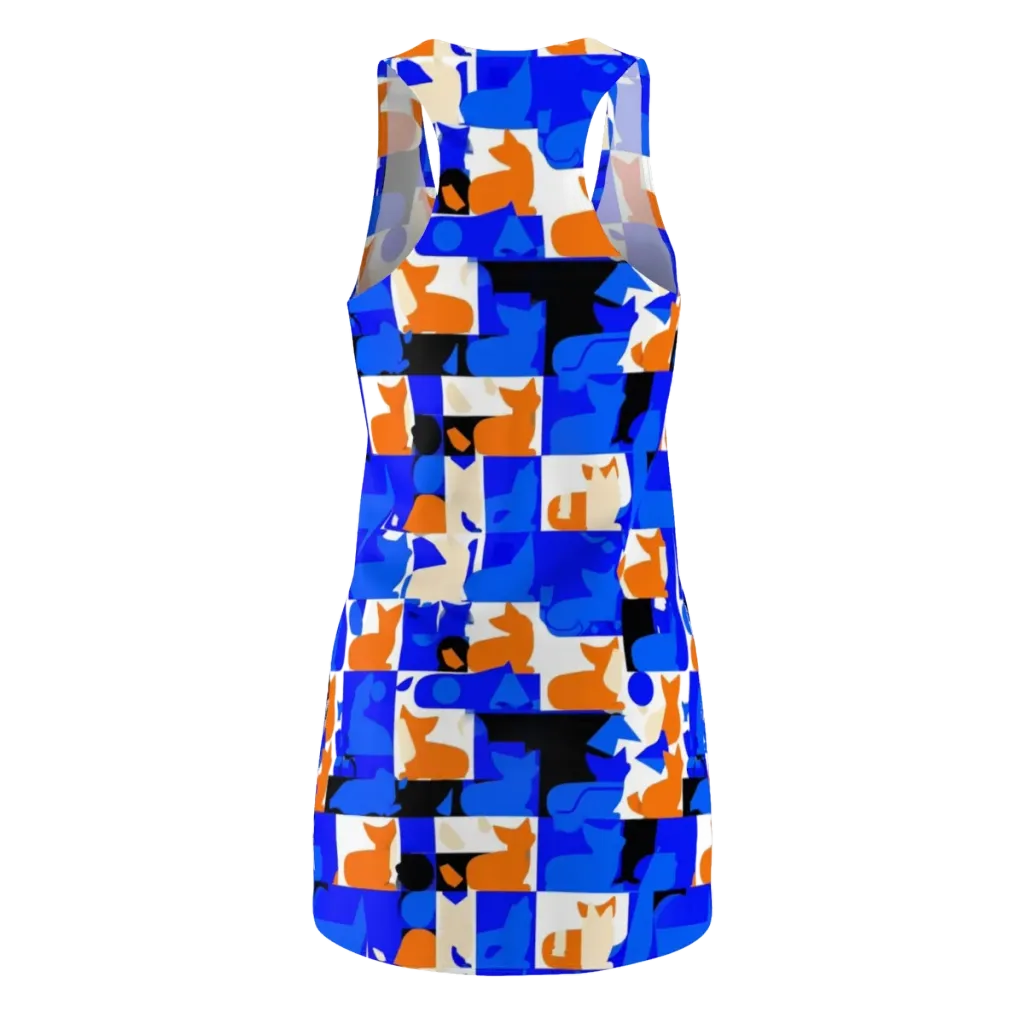 Blue Prowl on Racerback Dress — Back