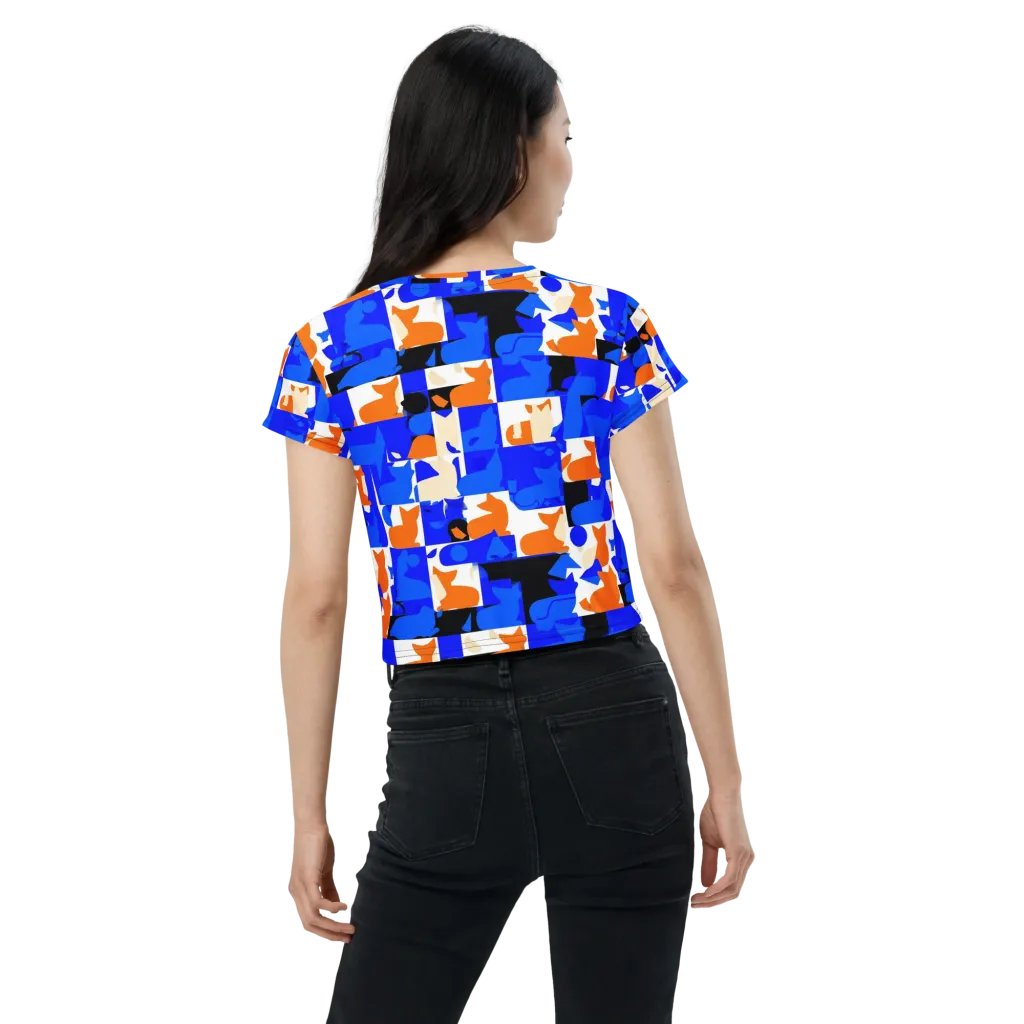 Blue Prowl on Crop Tee — Back
