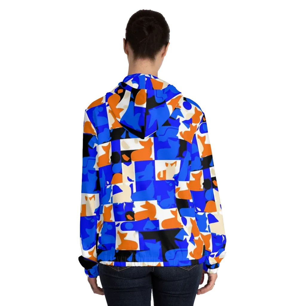 Blue Prowl on Women's Full-Zip Hoodie — Back On Person