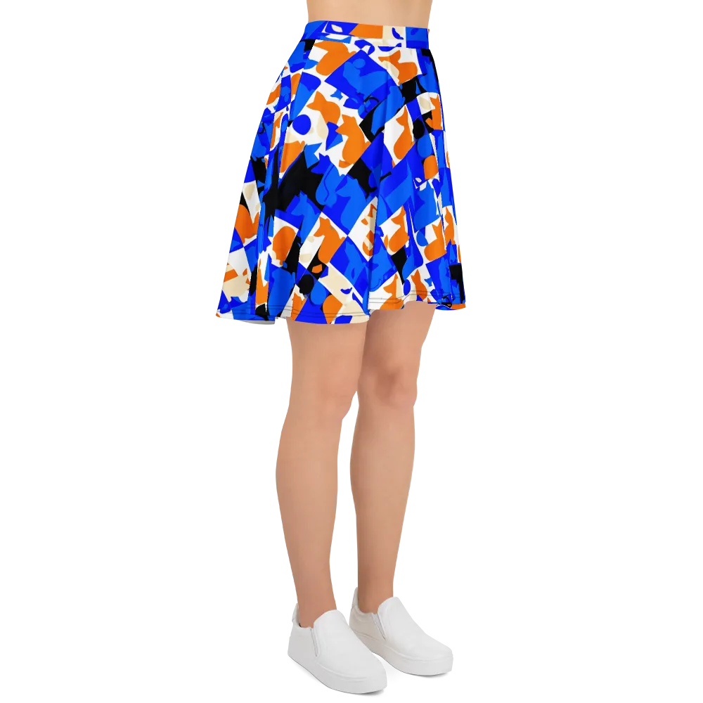 Blue Prowl on Skater Skirt — Right