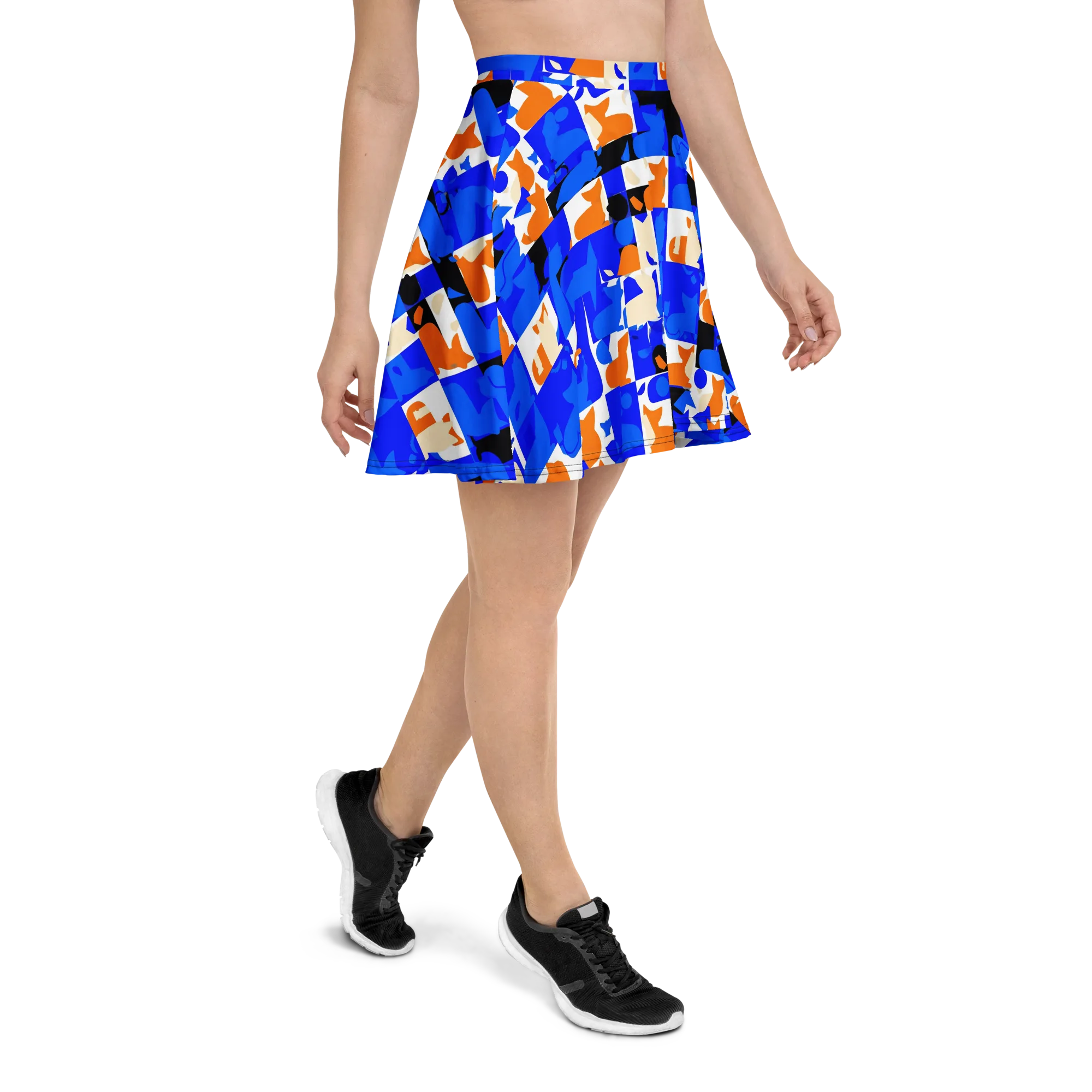 Blue Prowl on Skater Skirt — Right