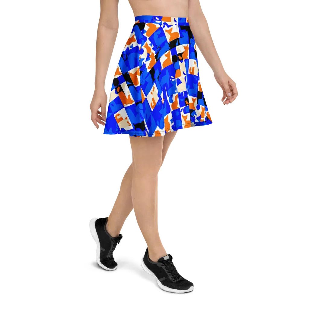 Blue Prowl on Skater Skirt — Right