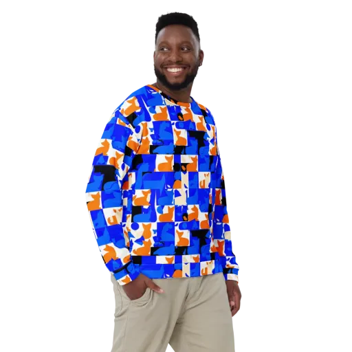 Blue Prowl on a Sweatshirt