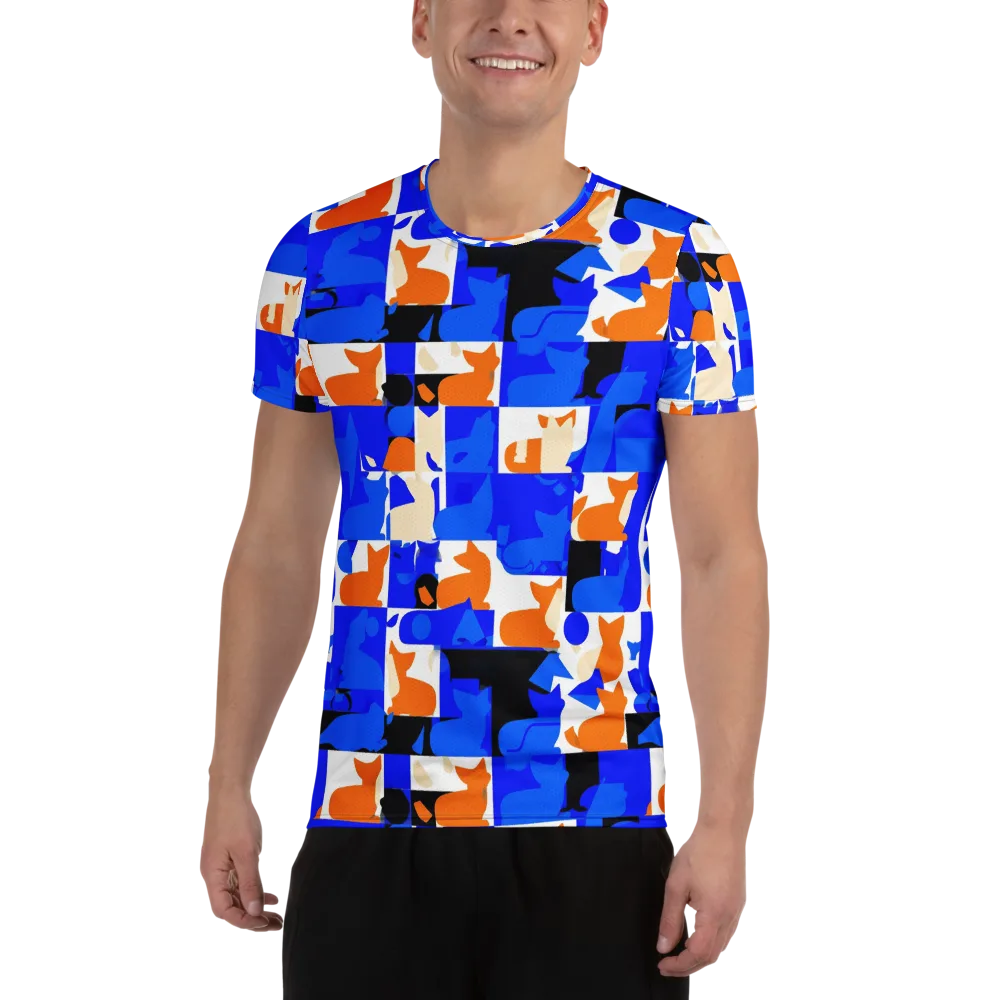 Blue Prowl on Men's Athletic T-Shirt — Front