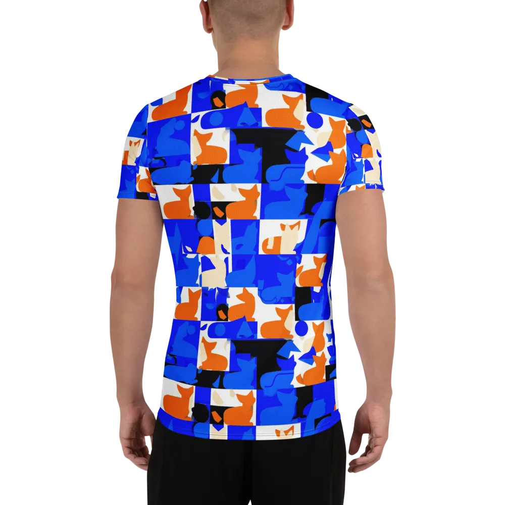 Blue Prowl on Men's Athletic T-Shirt — Back