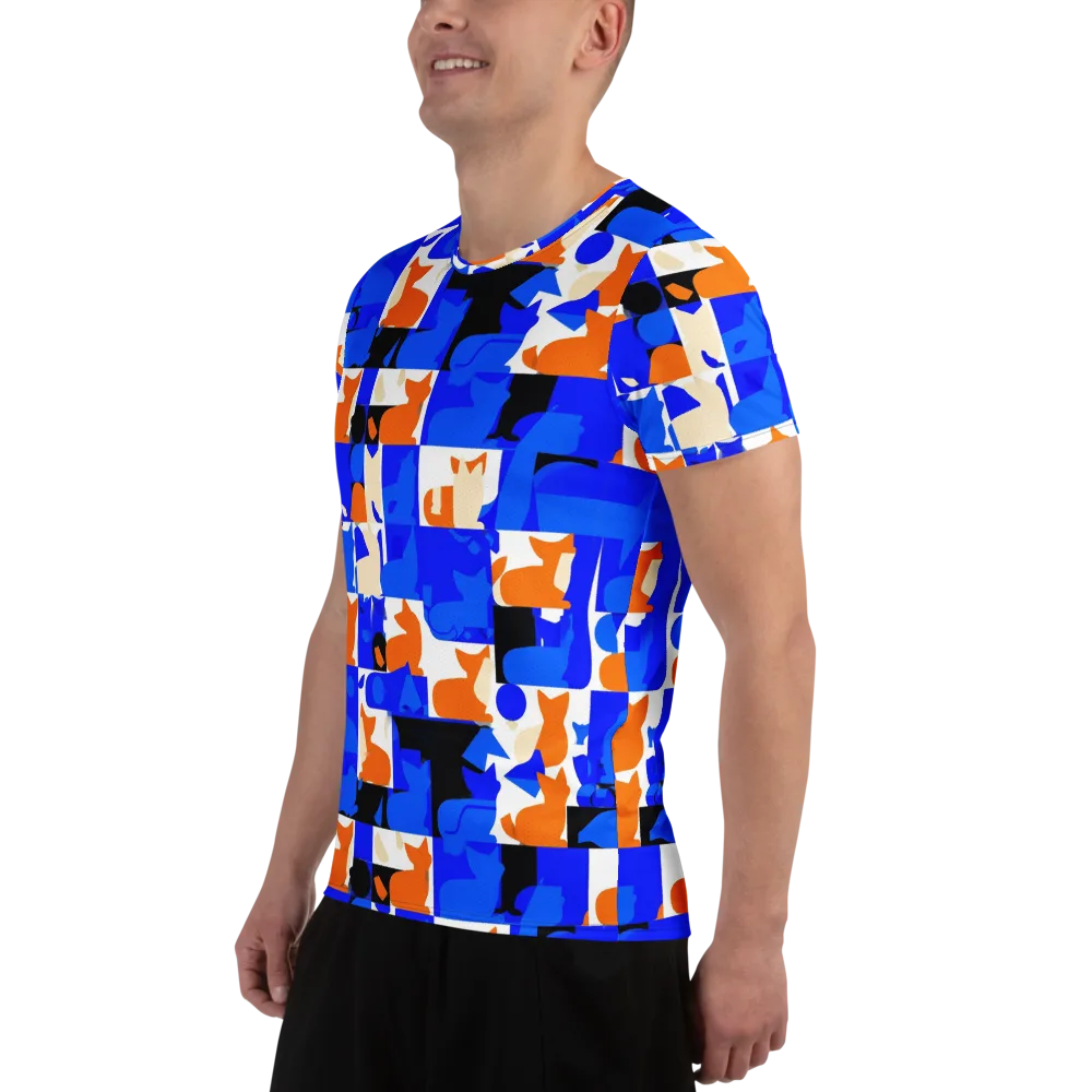Blue Prowl on Men's Athletic T-Shirt — Left