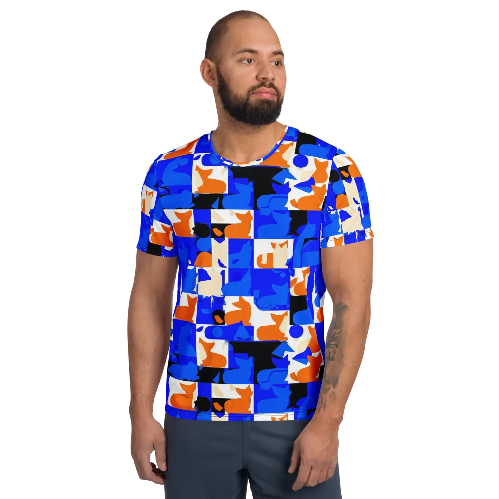 Blue Prowl on Men's Athletic T-Shirt — Front