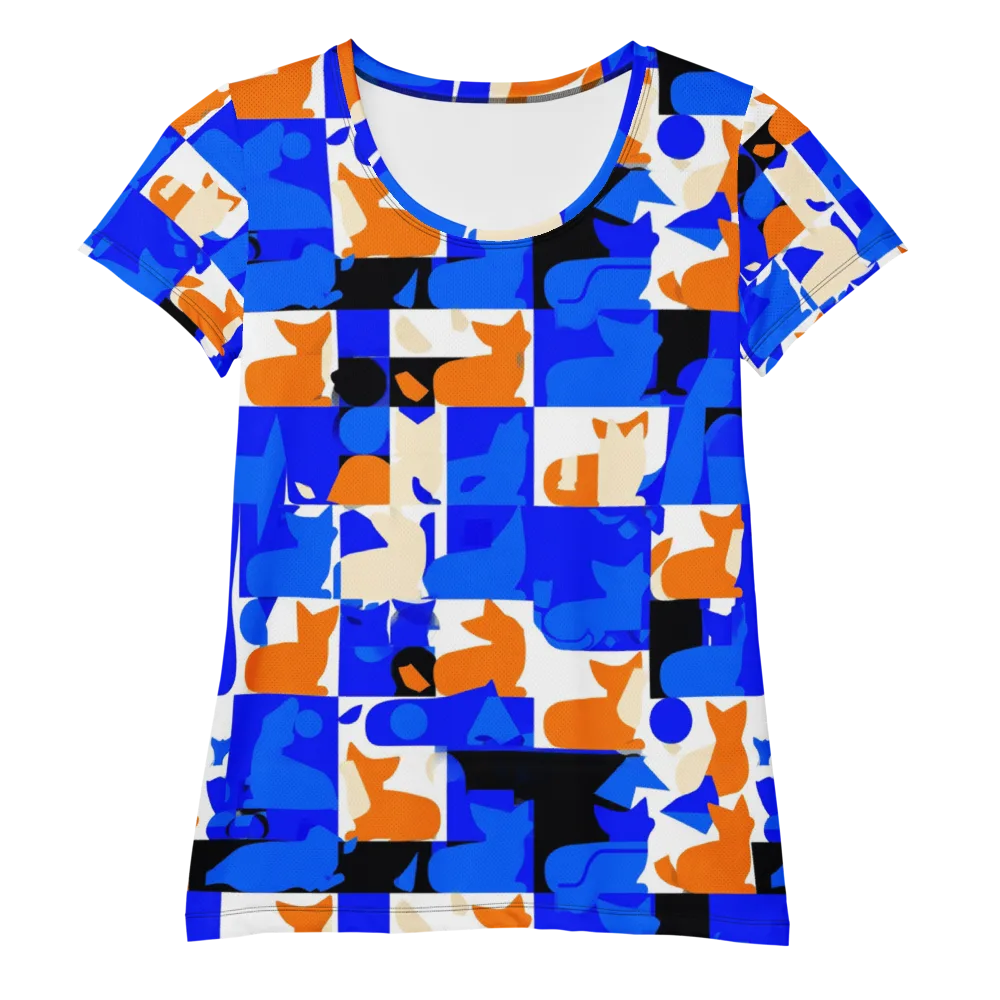 Blue Prowl on Women's Athletic T-Shirt — Front