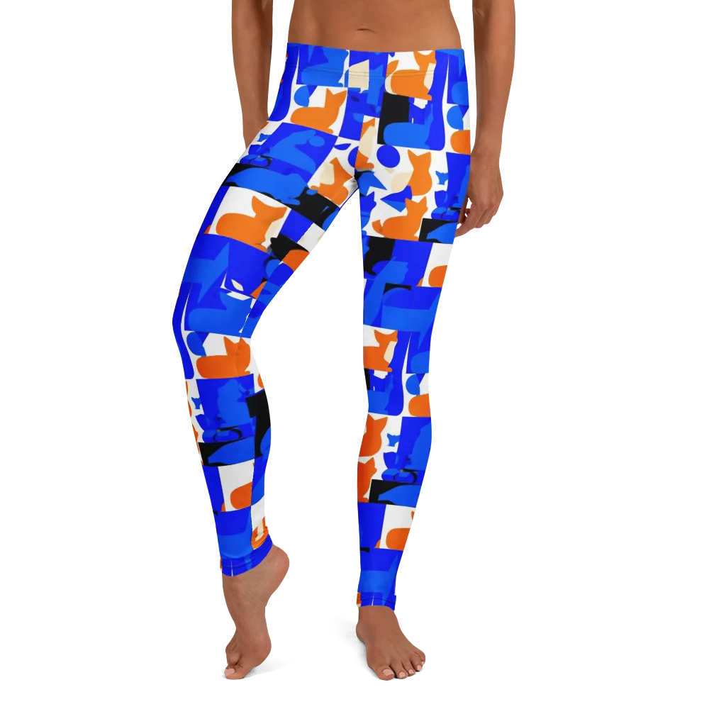 Blue Prowl on Leggings — Front
