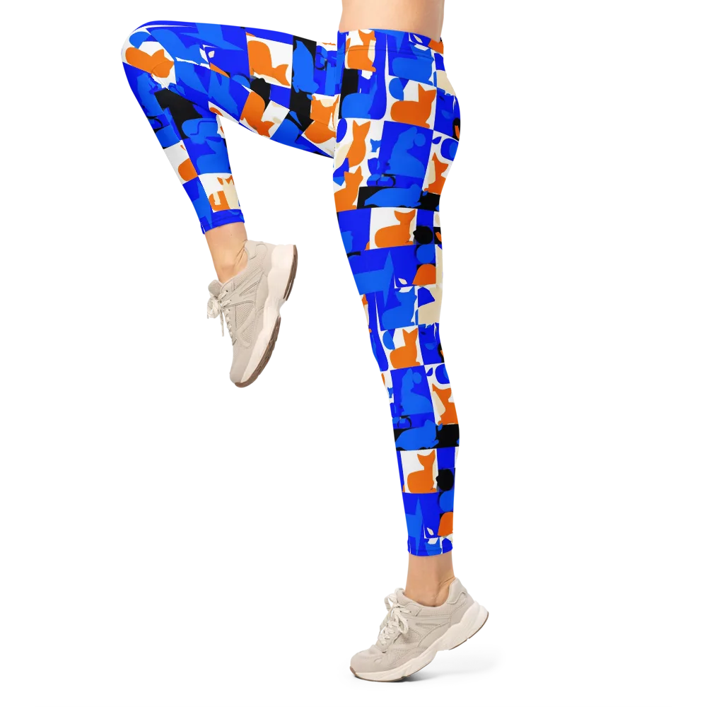 Blue Prowl on Leggings — Left