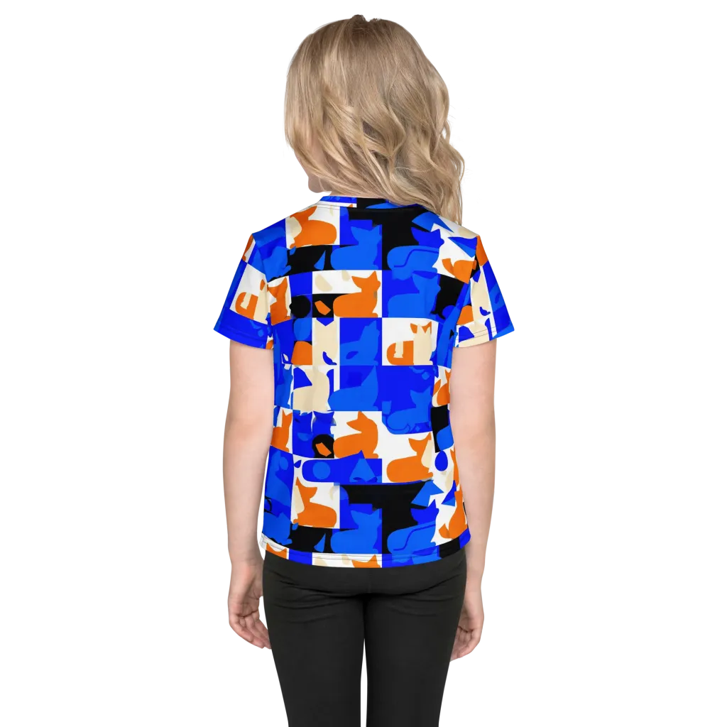 Blue Prowl on Kids Crew Neck T-Shirt — Back