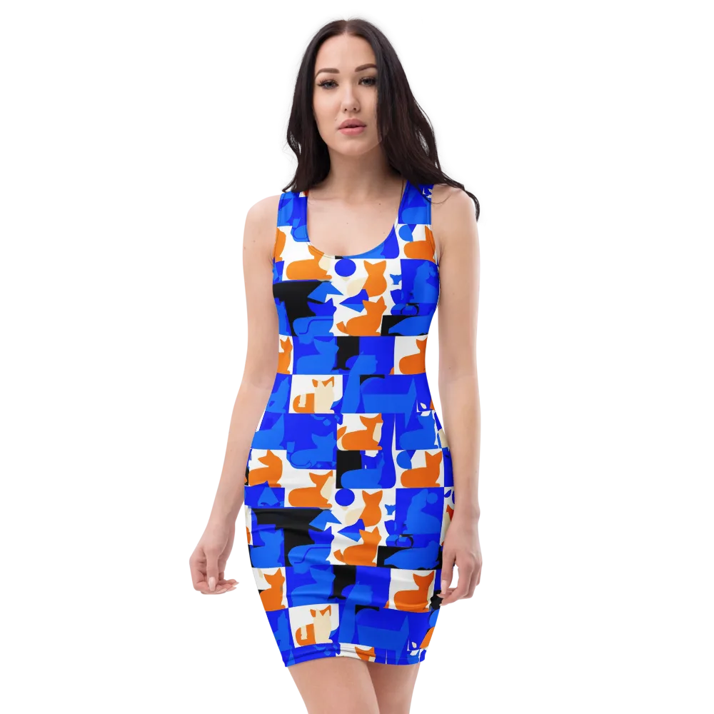 Blue Prowl on Bodycon Dress — Front