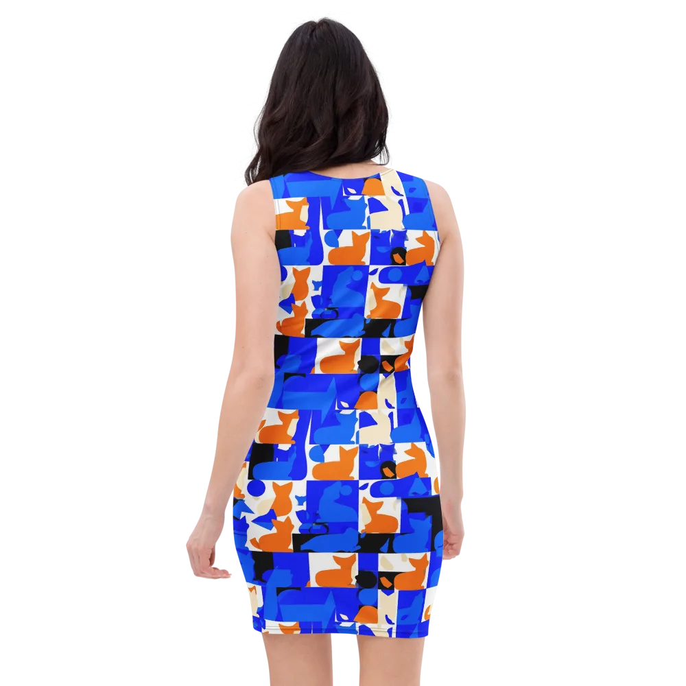 Blue Prowl on Bodycon Dress — Back