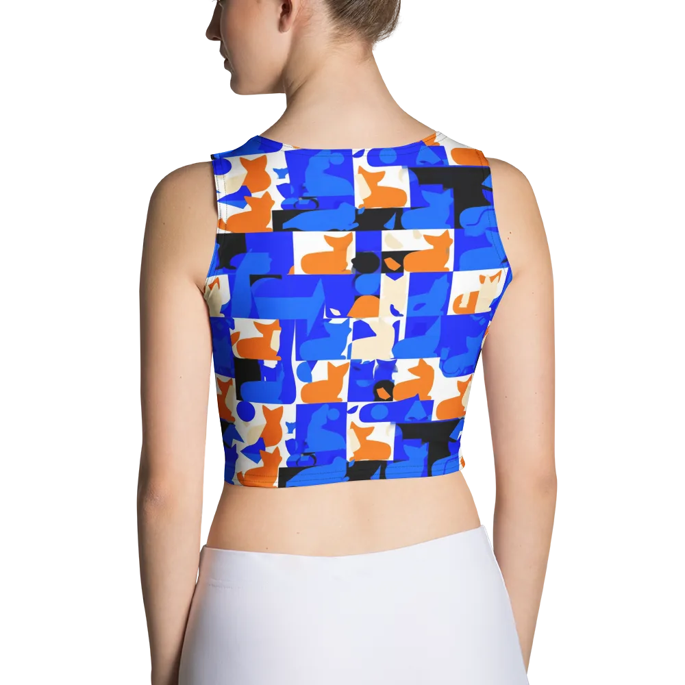 Blue Prowl on Crop Top — Back