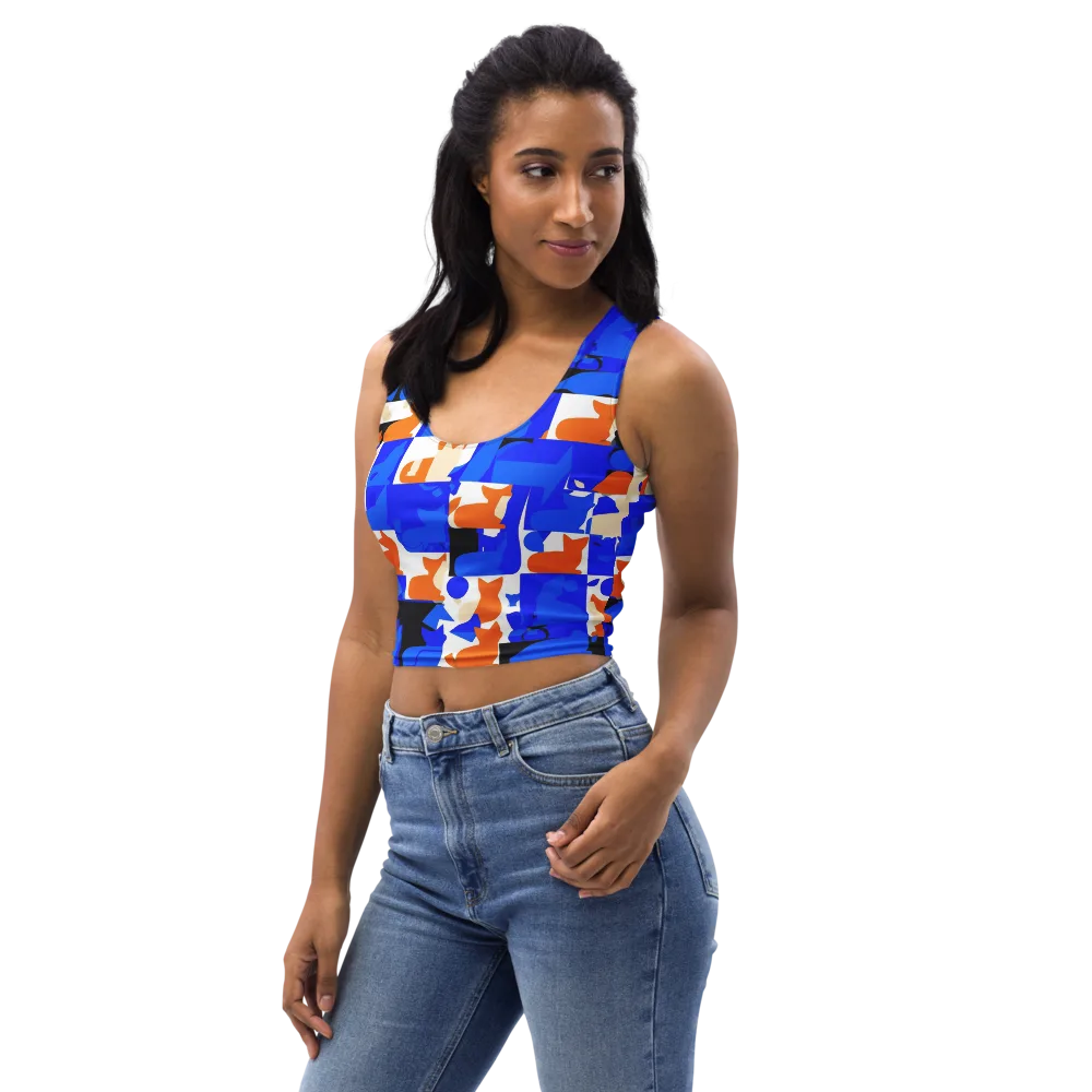 Blue Prowl on Crop Top — Left Front