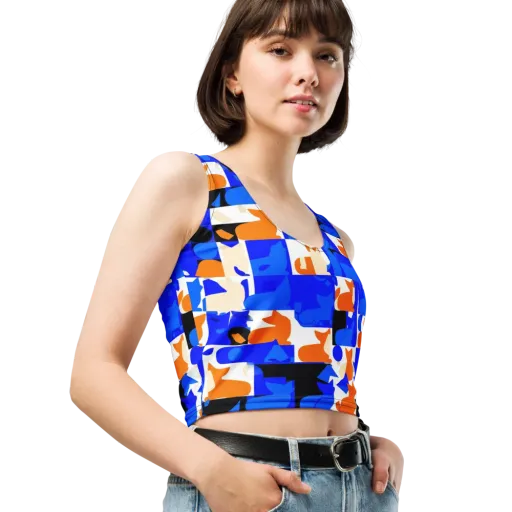 Blue Prowl on a Crop Top