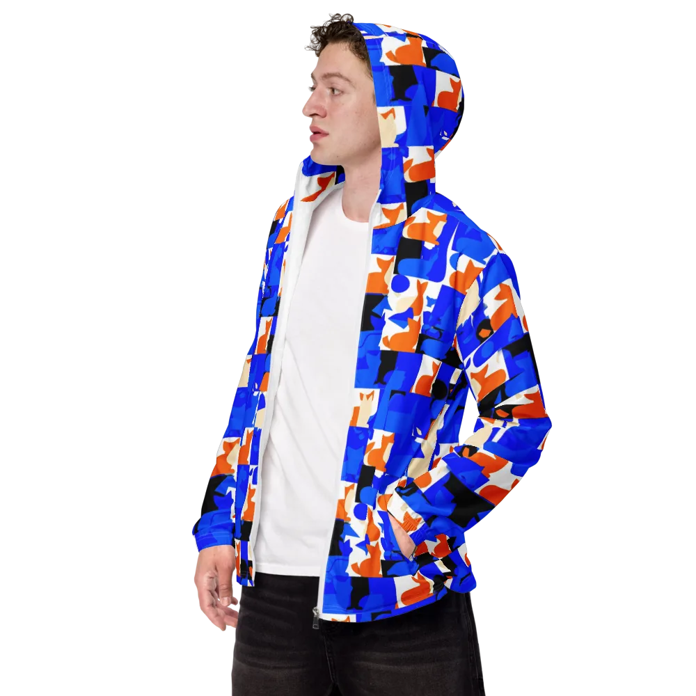 Blue Prowl on Men's Windbreaker — Left Front