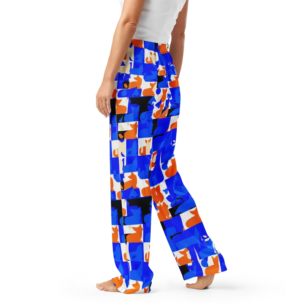 Blue Prowl on Women's Pajama Pants — Left