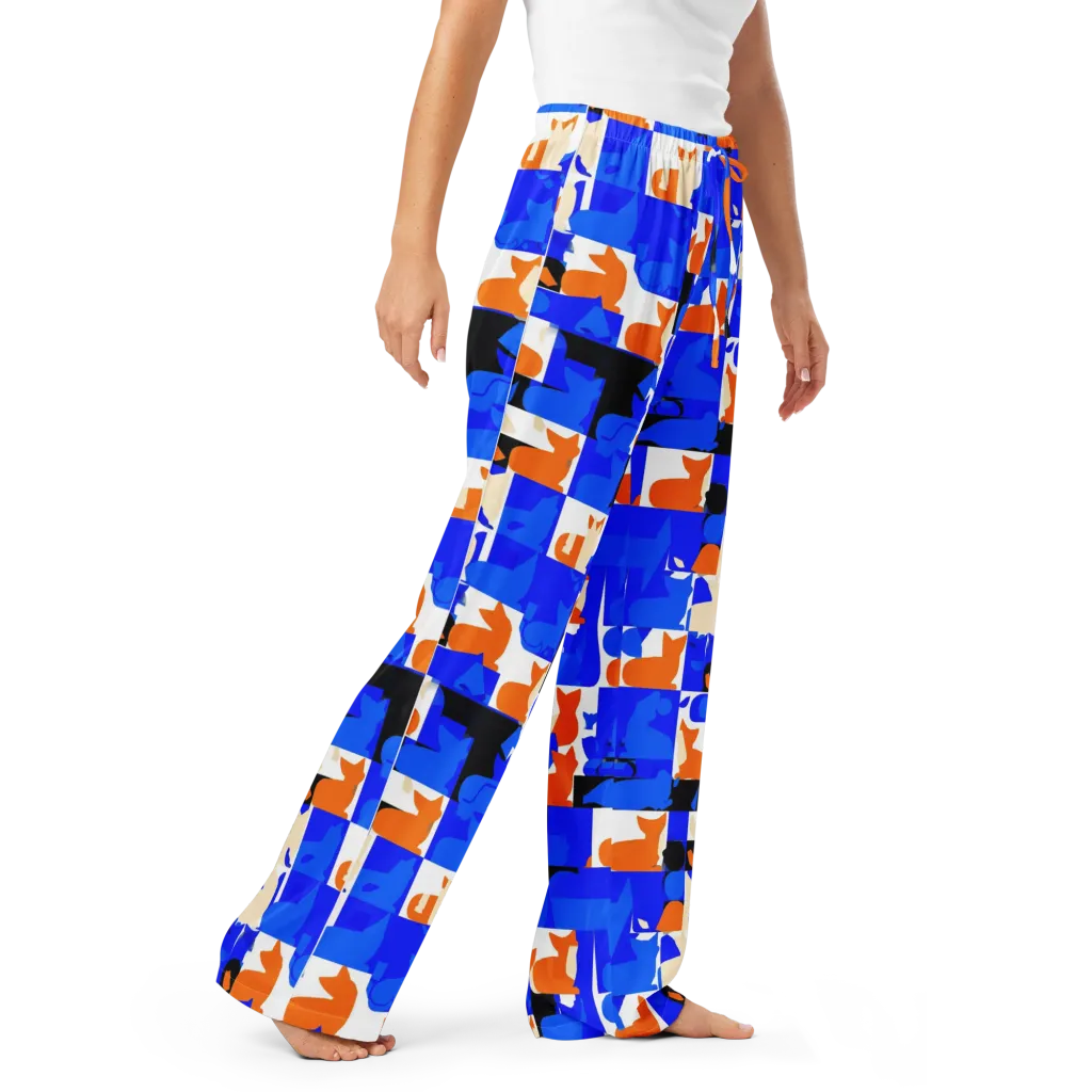 Blue Prowl on Women's Pajama Pants — Right Front