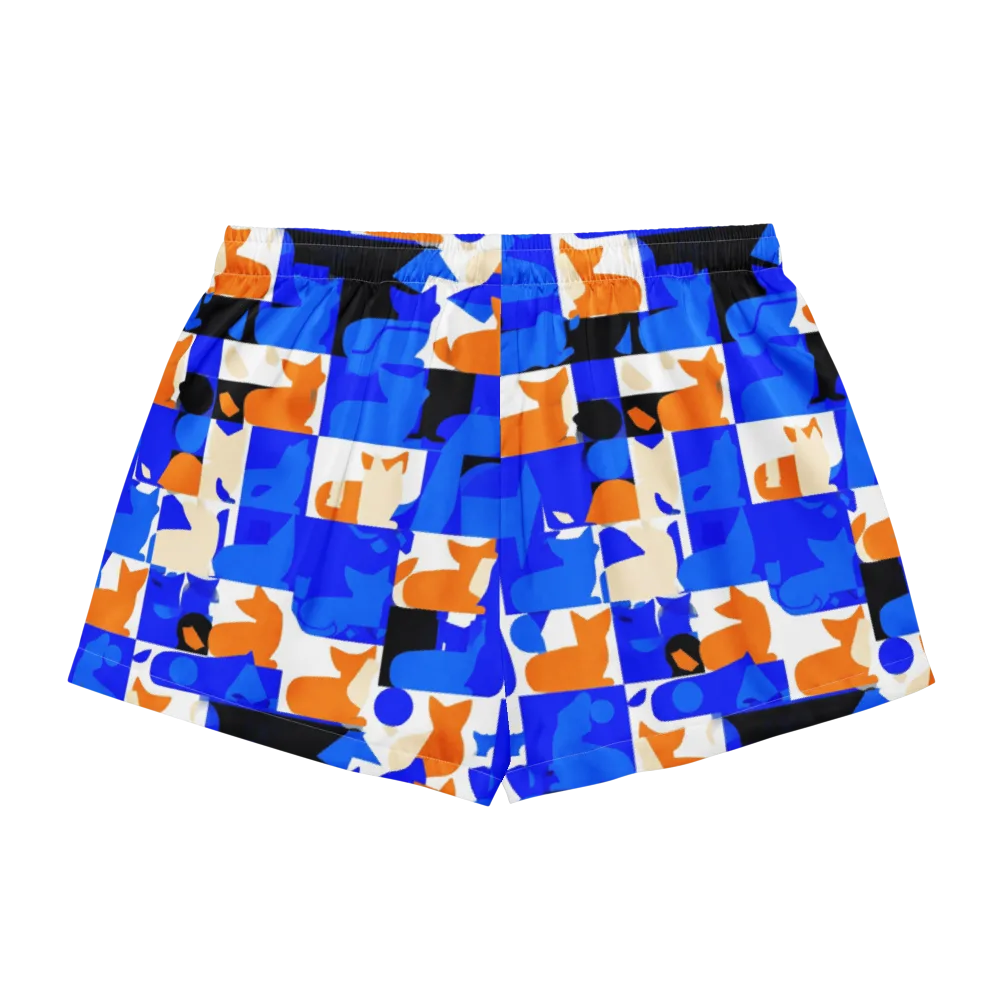 Blue Prowl on Women's Pajama Shorts — Back