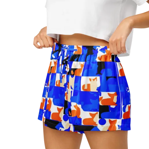 Blue Prowl on a Women's Pajama Shorts