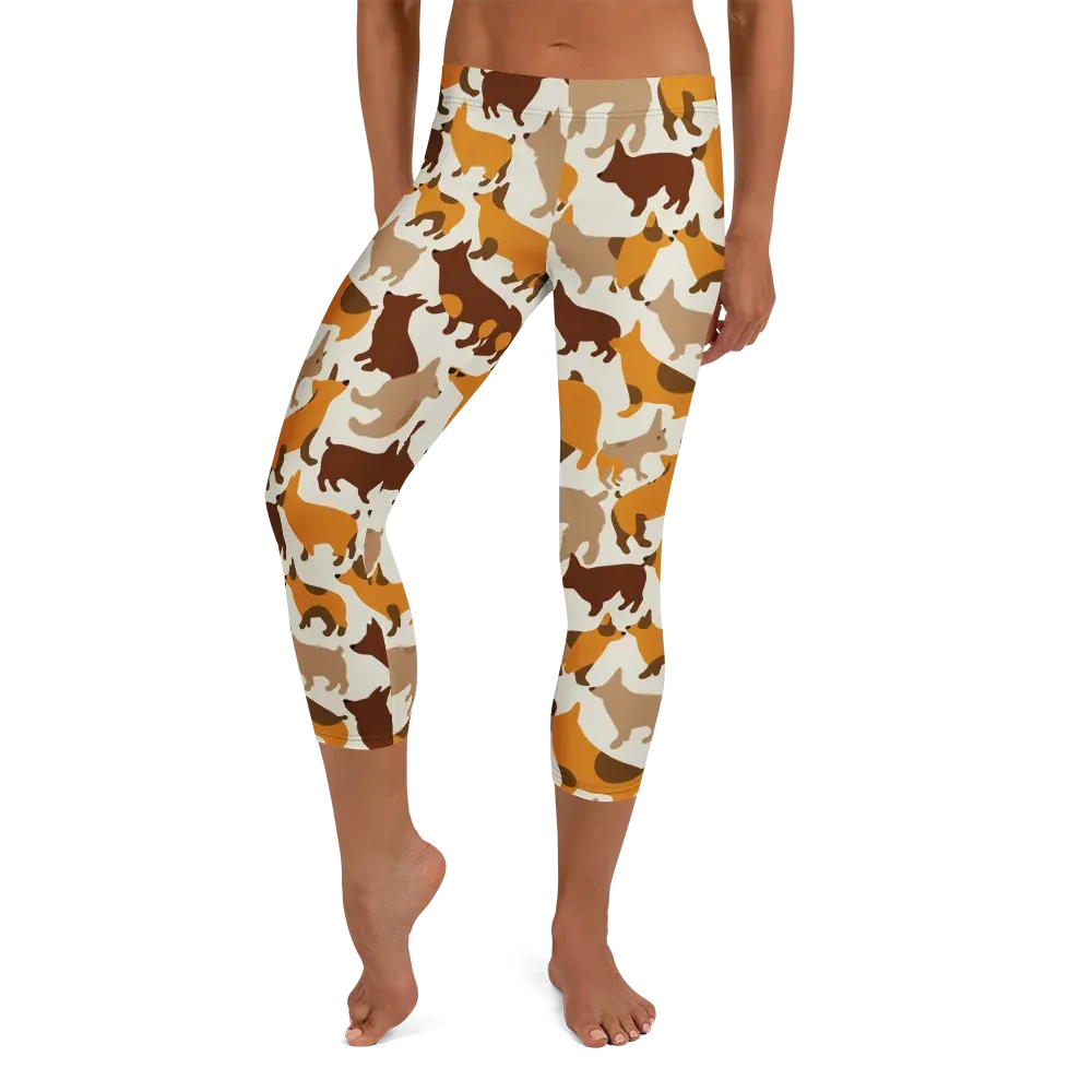 Russet Romp on Capri Leggings — Front