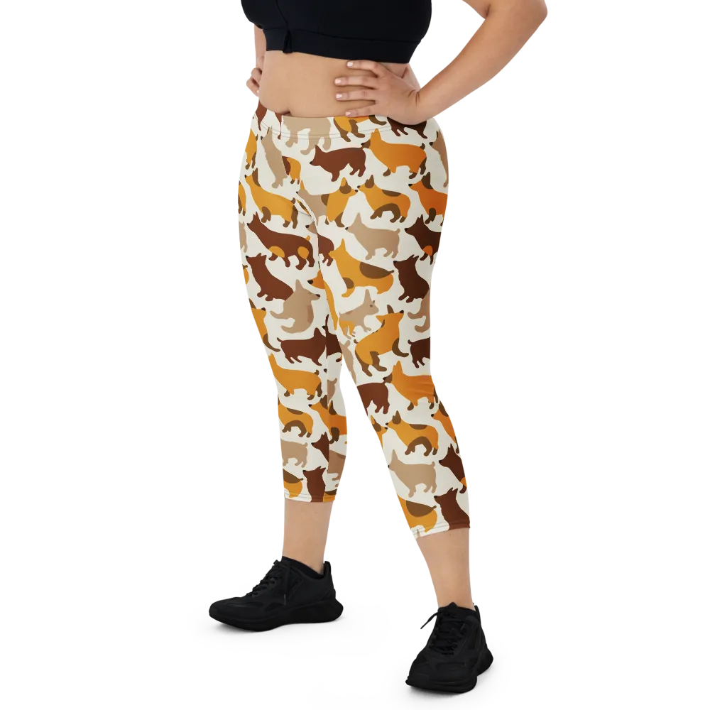 Russet Romp on Capri Leggings — Front