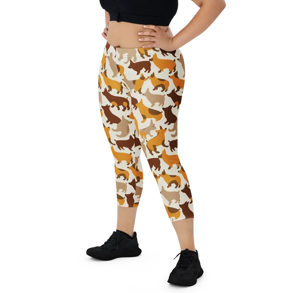 Russet Romp on Capri Leggings — Front