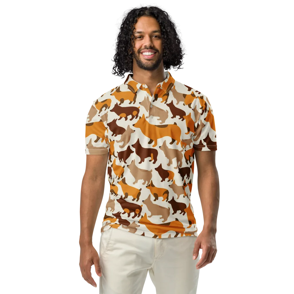 Russet Romp on Men's Slim Fit Polo Shirt — Front
